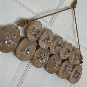 Wooden Happy Easter Wall Hanging